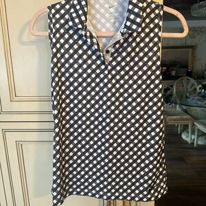 Nike Black and White Checkered Tank Top NWOT